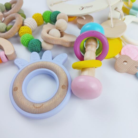 Baby Toy Bundle 6-Piece Wooden & Chewy Toys - Picture 3 of 5